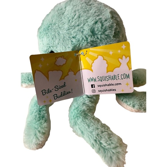 Squishable Snackers Mint Octopus Plush Snugglemi Stuffed Animal 5-6” NWT - Picture 6 of 9